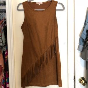 A brown, soft mini dress